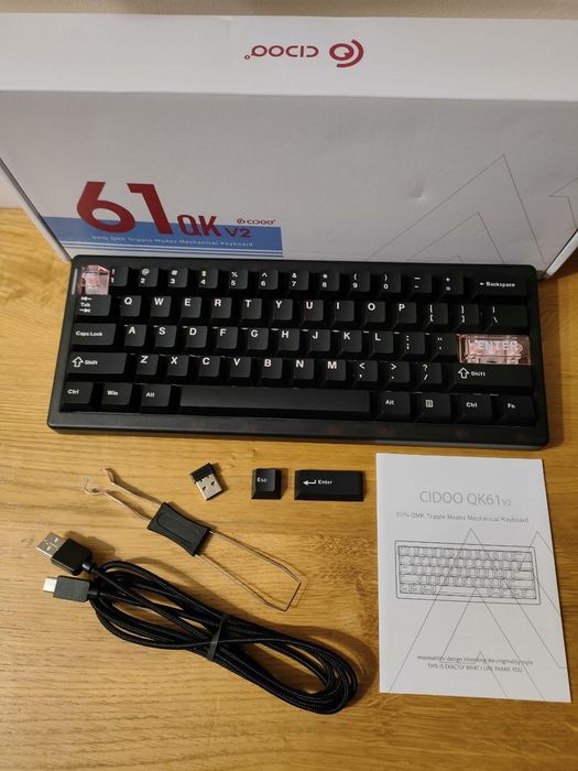 CIDOO QK61 v2 Бездротова механічна ігрова клавіатура 3 режими підключе