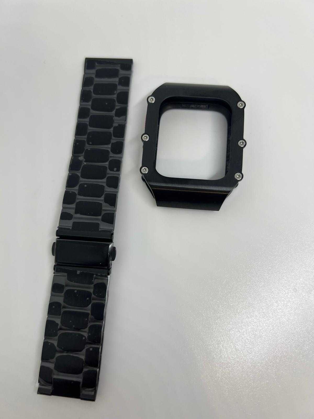 T-ENGINE obudowa z opaską kompatybilna z Apple Watch Series 44mm Black