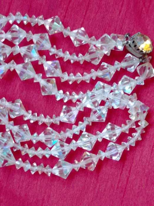 Бусы  винтаж  Аврора бореалис стекло