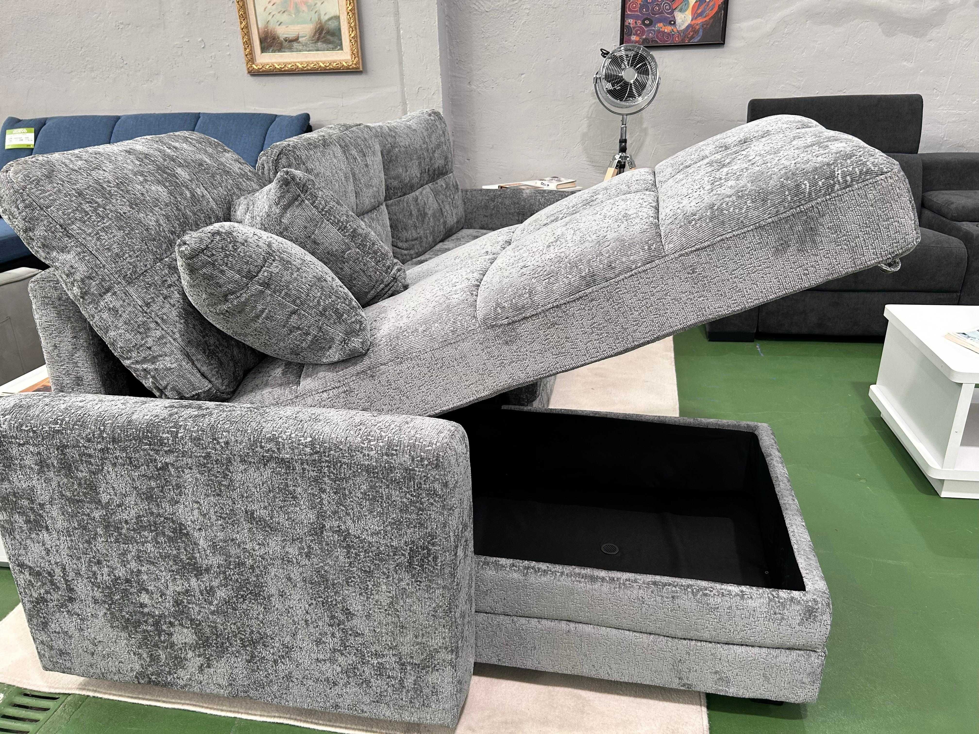 Sofá-cama com arrumação em promoção, portes grátis