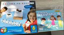 Zabawa w czytanie + kostka po kostce nauka czytania