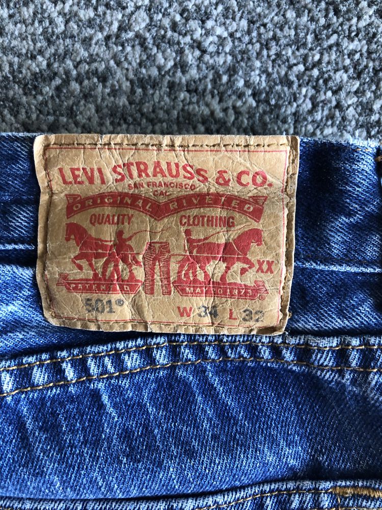 Levis jeans 501 originais, W34 L32, bom estado