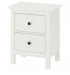 Komoda ikea hemnes, 2 szuflady, biała bejca, 54x66 cm