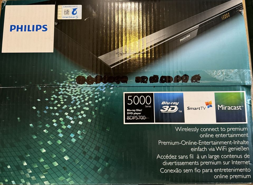 Philips 5000 Series Blu-ray Disc/DVD Player – model BDP5700