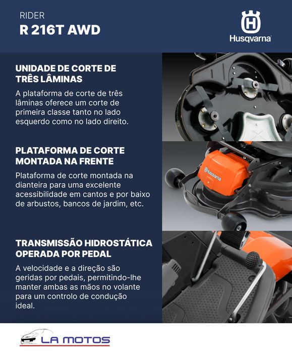 Rider corta-relva R 216T AWD