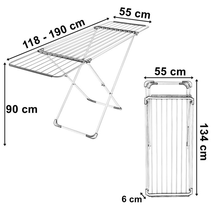 Suszarka na pranie rozsuwana ARIA