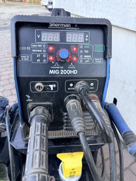 Spawarka/ migomat sherman MIG 200HD przyłbica wózek