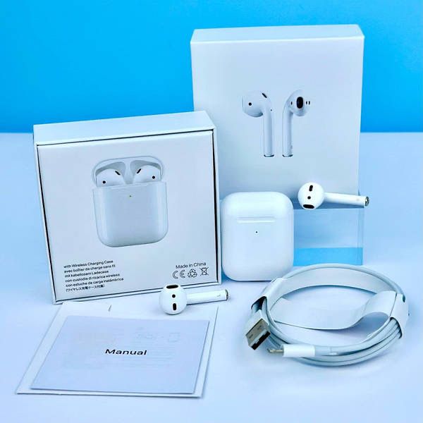 Навушники в кейсі Apple AirPods 2 Original series 1:1 чіп Jerry Білий