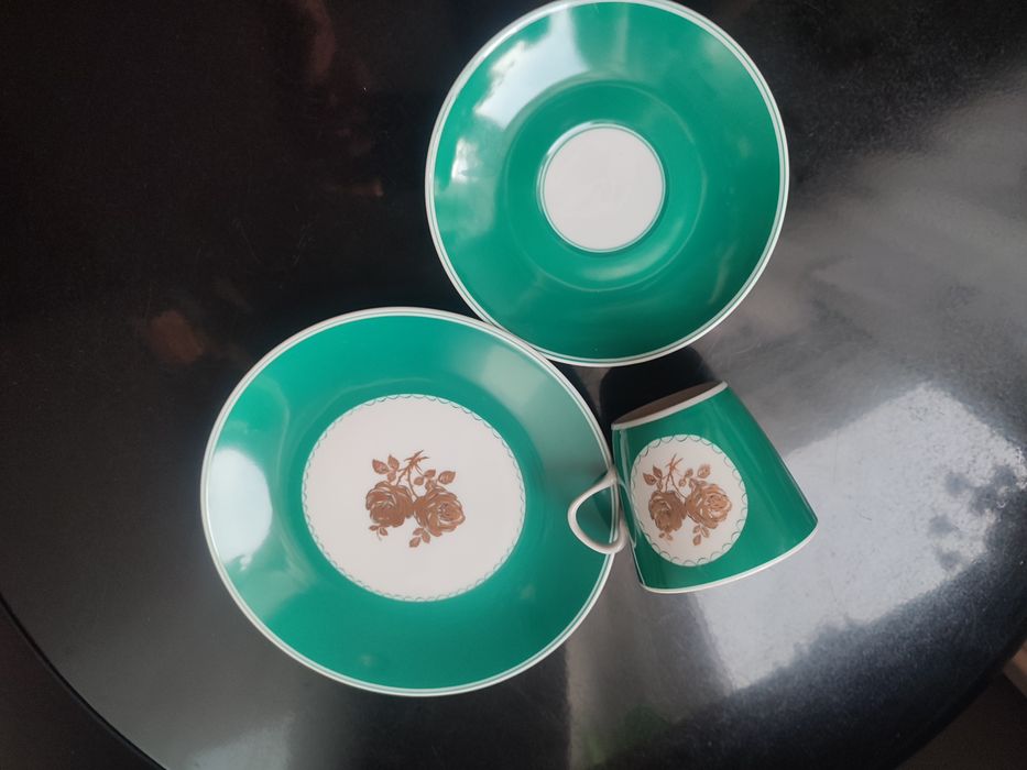 Śliczne stare trio porcelana Lichte