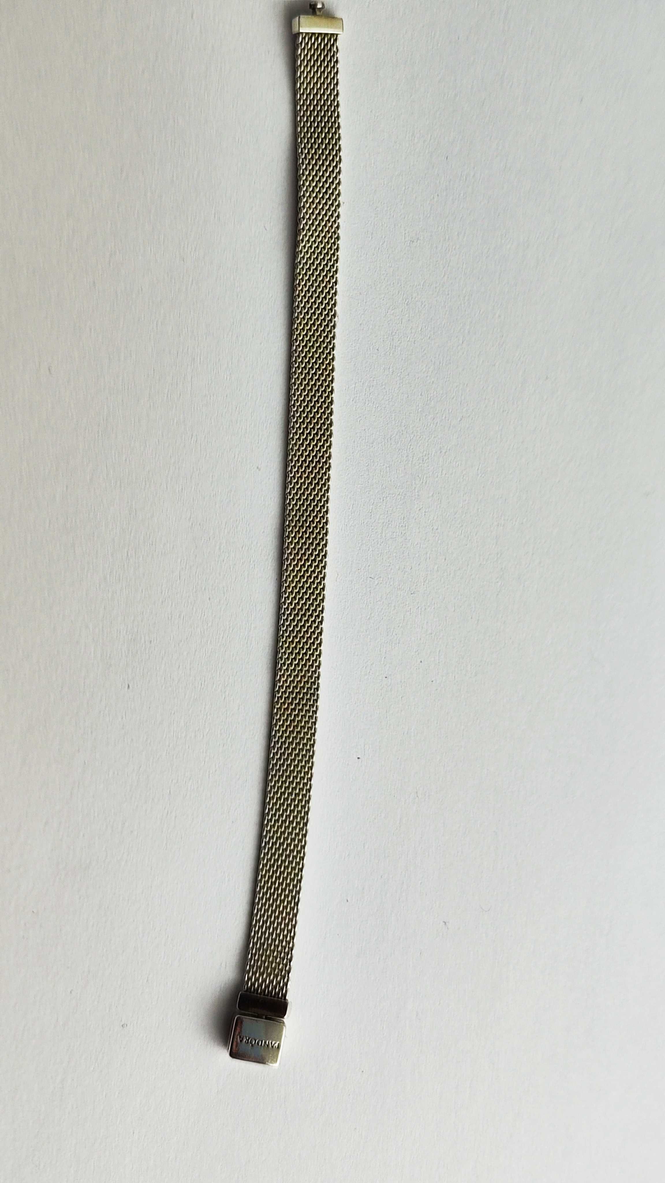 Pandora  bransoletka z siateczki, Srebro szterlingowe 15 cm (E54)