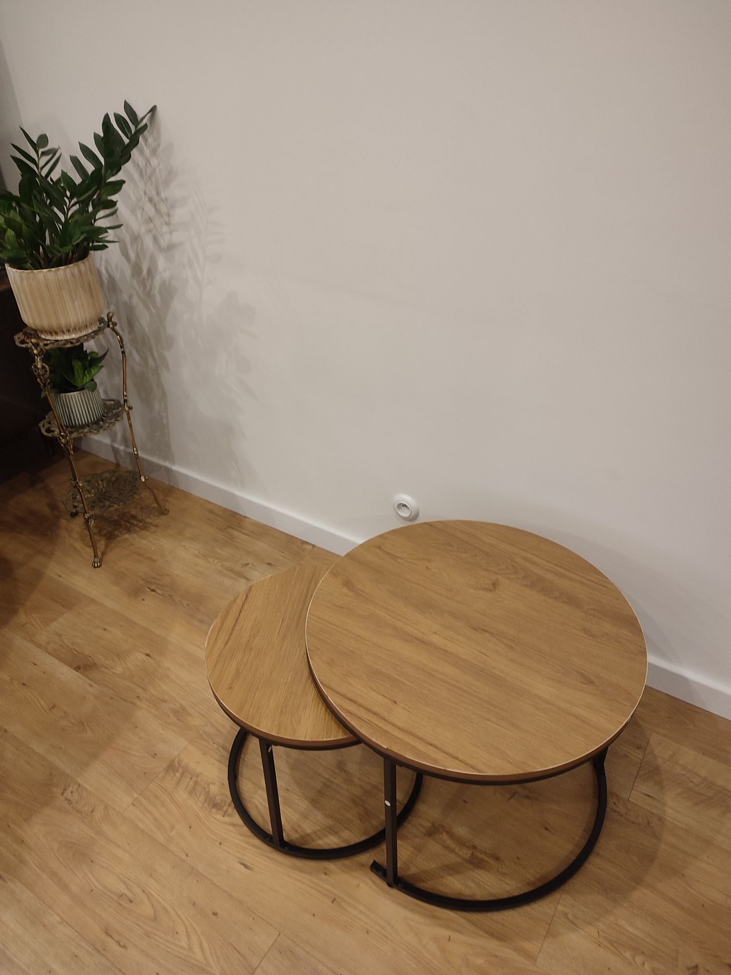Stół Zestaw dwóch stolik kawowy LOFT okrągłe NOWE