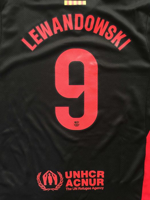 Koszulka Barcelona - Komplet dziecięcy-Lewandowski-wyjazdowa-R.22