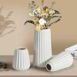 Zestaw 3 wazonów ceramicznych, styl skandynawski, boho styl, białe