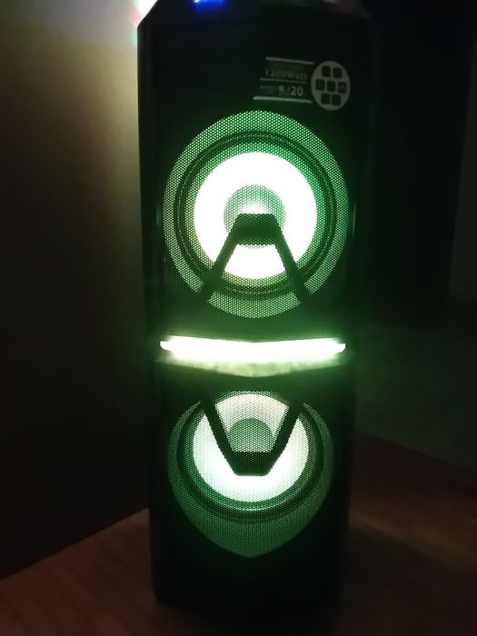 Głośnik 1200w imprezowy przenośny bateria mikrofony wynajem