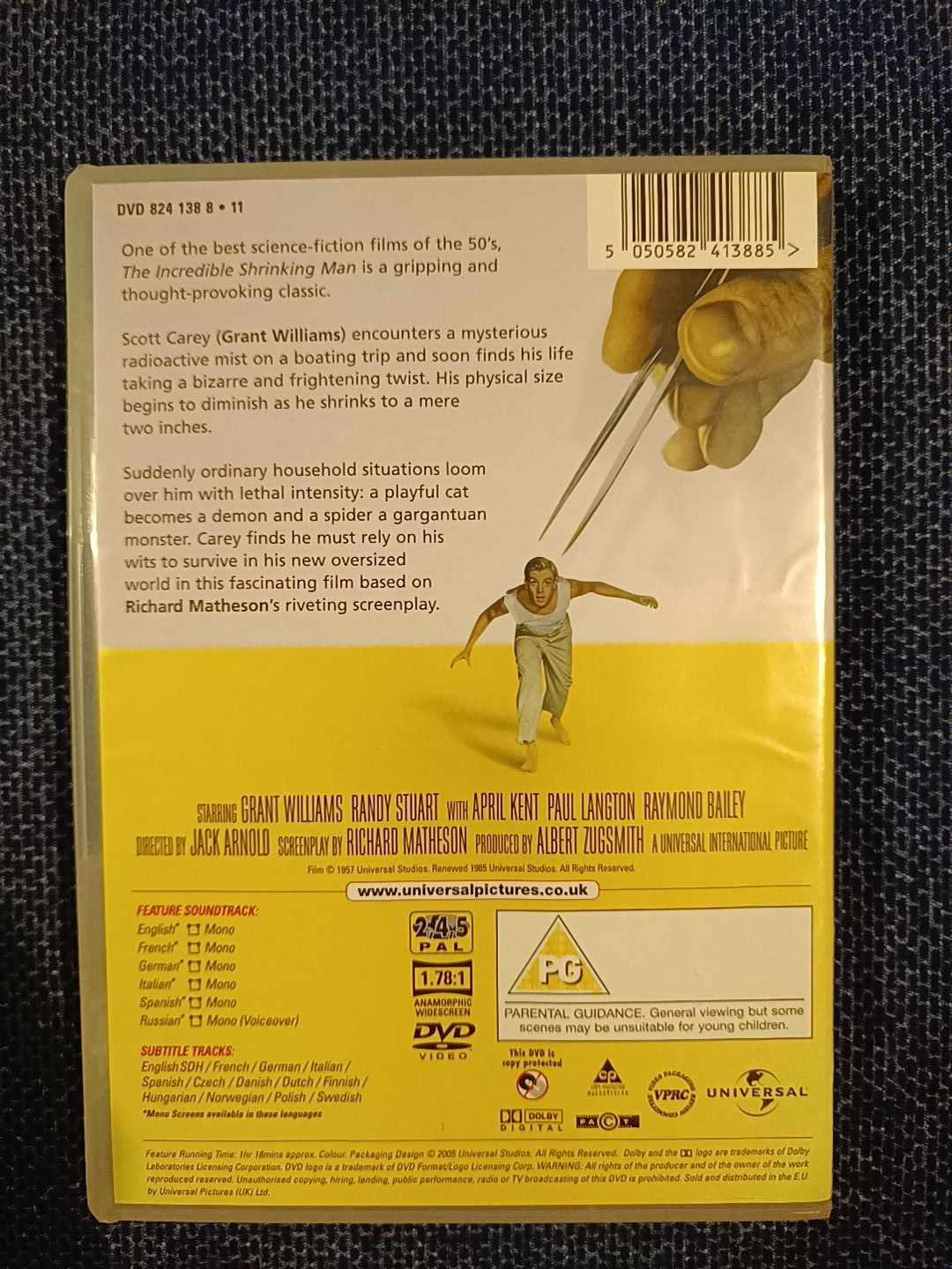 DVD do filme clássico "The Incredible Shrinking Man" (portes grátis)