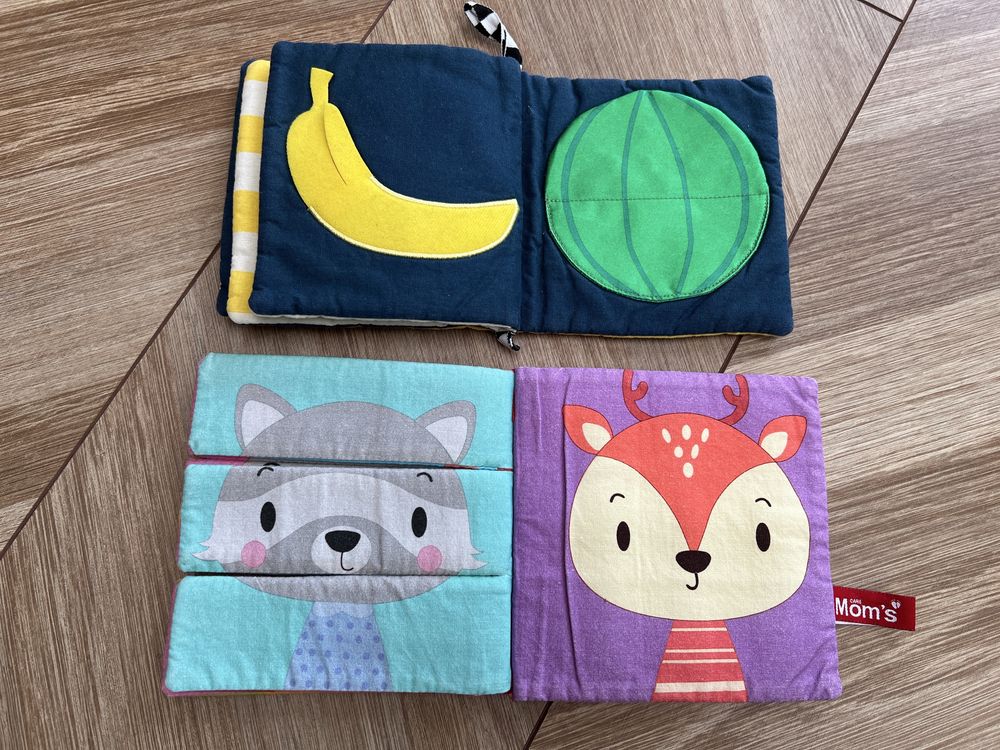Zabawki dla maluszka: jeż skip hop, książeczki MOM'S CARE i IKEA