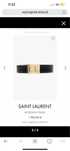 Pasek skórzany Saint Laurent r. S 85 cm
