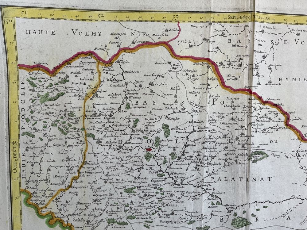 Боплан. Спеціальна карта Украіни. 1665 рік. Брацлавщина