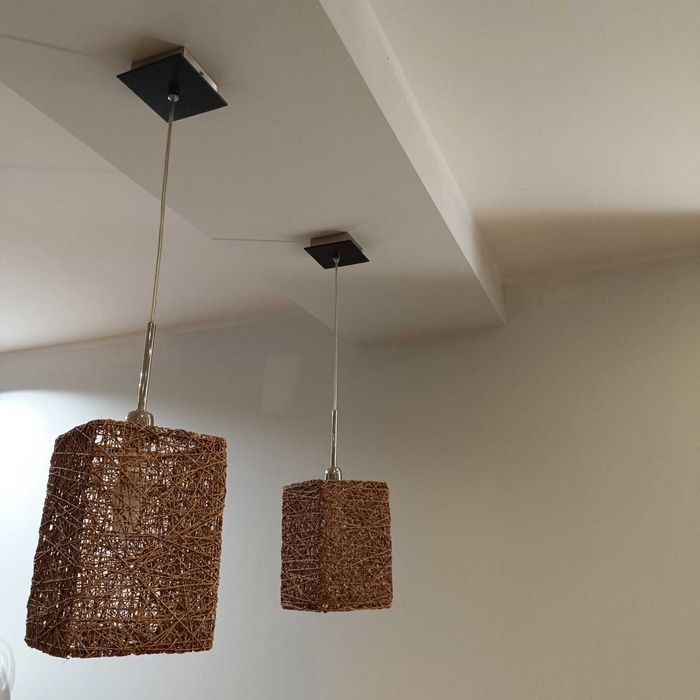 Lampy wiszące plecione w stylu Boho