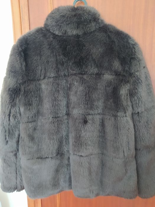 Casaco pelo cinzento Zara