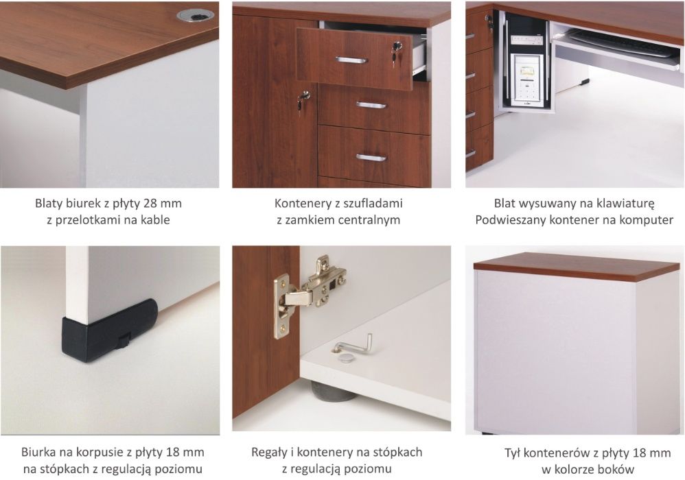 Meble biurowe - zestaw 2 biurka z dostawą, meble od producenta