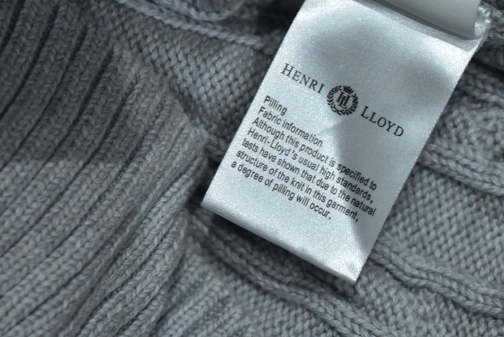 Henri Lloyd Bawełniany Sweter Męski Z Warkoczowym Splotem Xxl