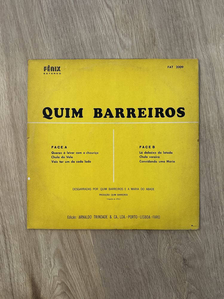 Disco Vinil Quim Barreiros - Queres é levar com o chouriço