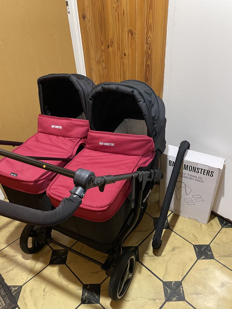 Adaptery gratis! Baby Monsters Easy Twin 3.0 zestaw spacerówka gondola