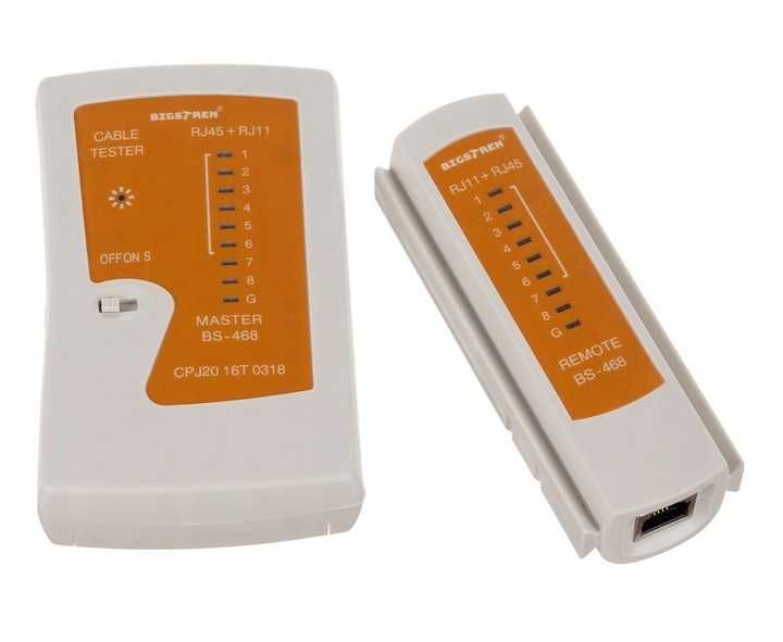 Tester Kabli Sieciowych RJ45 RJ11 Miernik Sieciowy Przewodów LAN