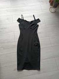 Obcisła czarna elegancka sukienka Homeyee M
