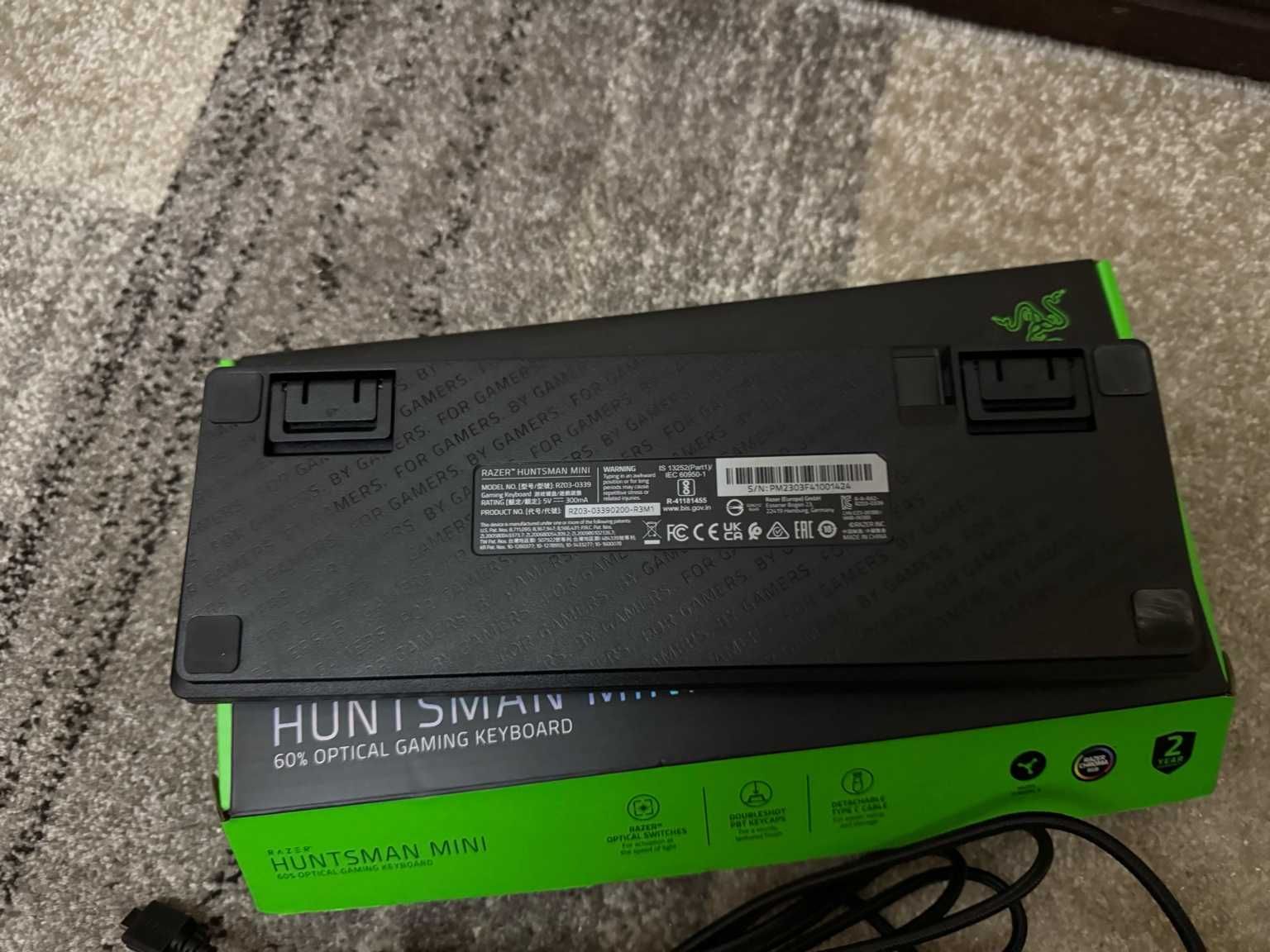 Teclado Razer Huntsman Mini – 60% Gaming (Novo / Como Novo)