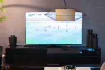 Móvel tv lacado castanho escuro quase preto