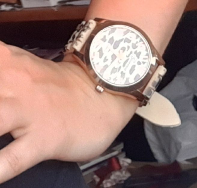 Zegarek złoty pantera panterka rękę damski duży tarczowy wskazówkowy