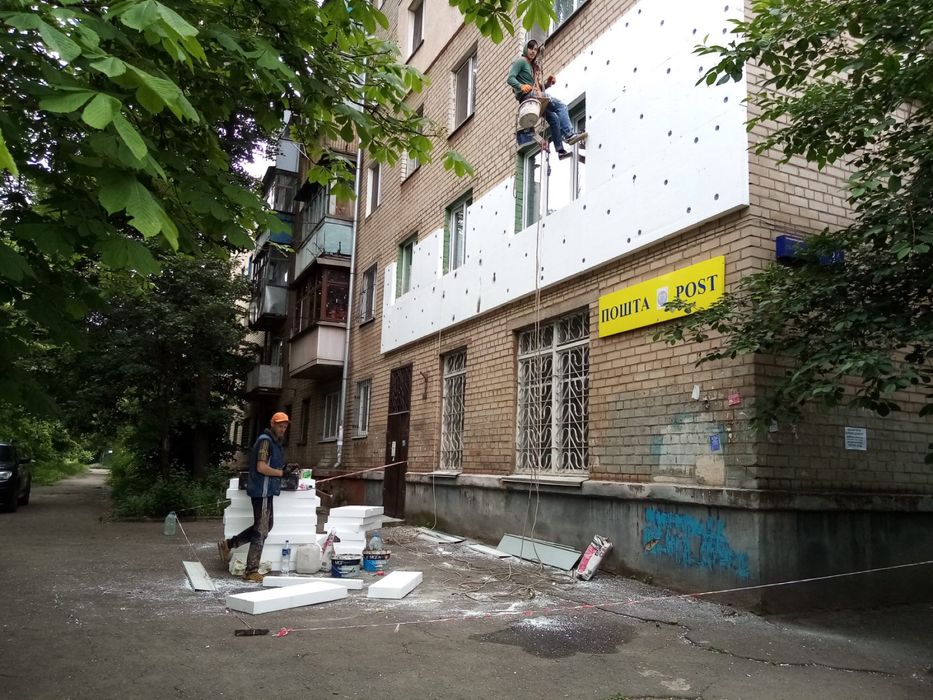 Утеплення фасадів . Утеплення стін . Ремонт швів . Знишки для ЗСУ !!!