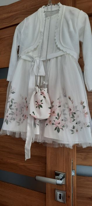 Sukienka komplecik roz 116-122 z bucikami IDEALNY ŚLICZNY TIUL buty 32