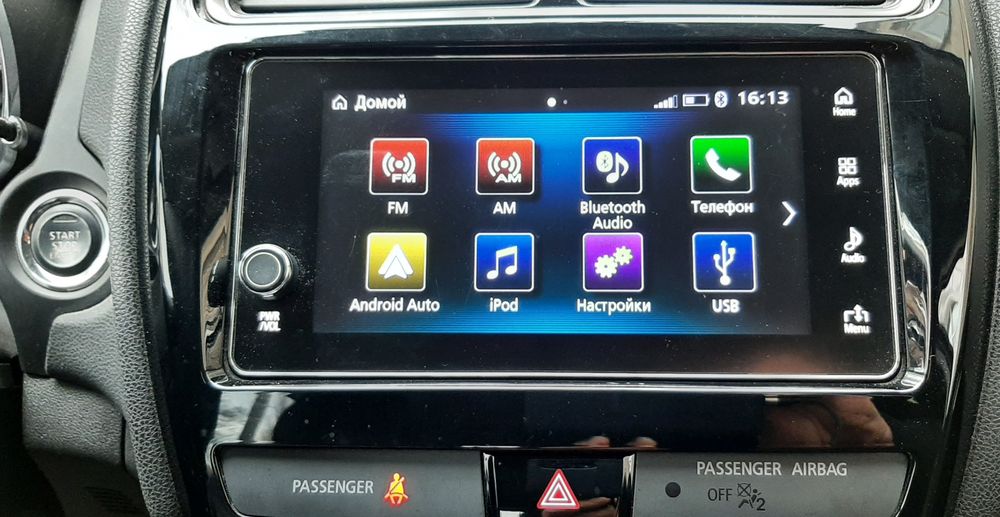 Штатное головное устройство  с родной  рамкой Outlander sport