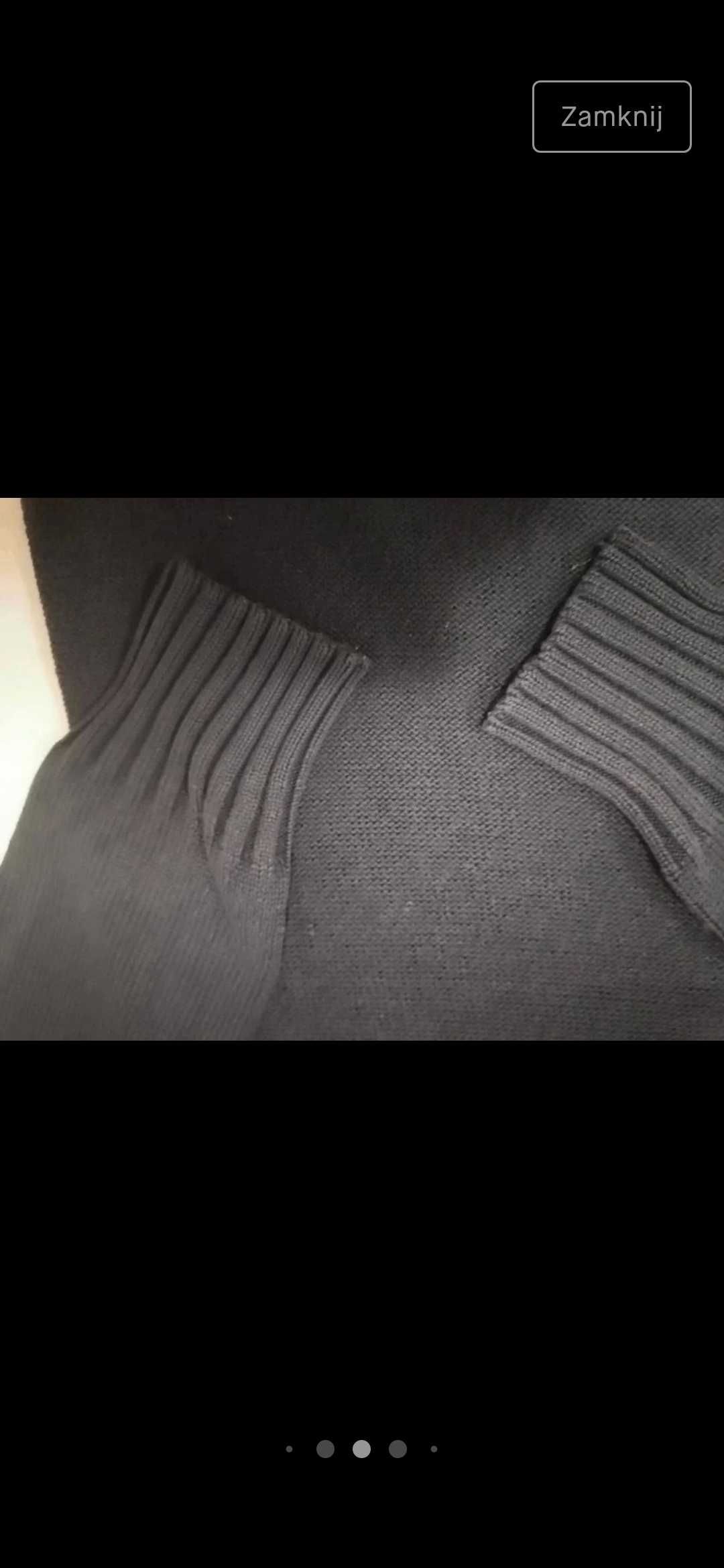Sweter dzianinowy męski ze stójką na guziki rozm M Lidl Livergy