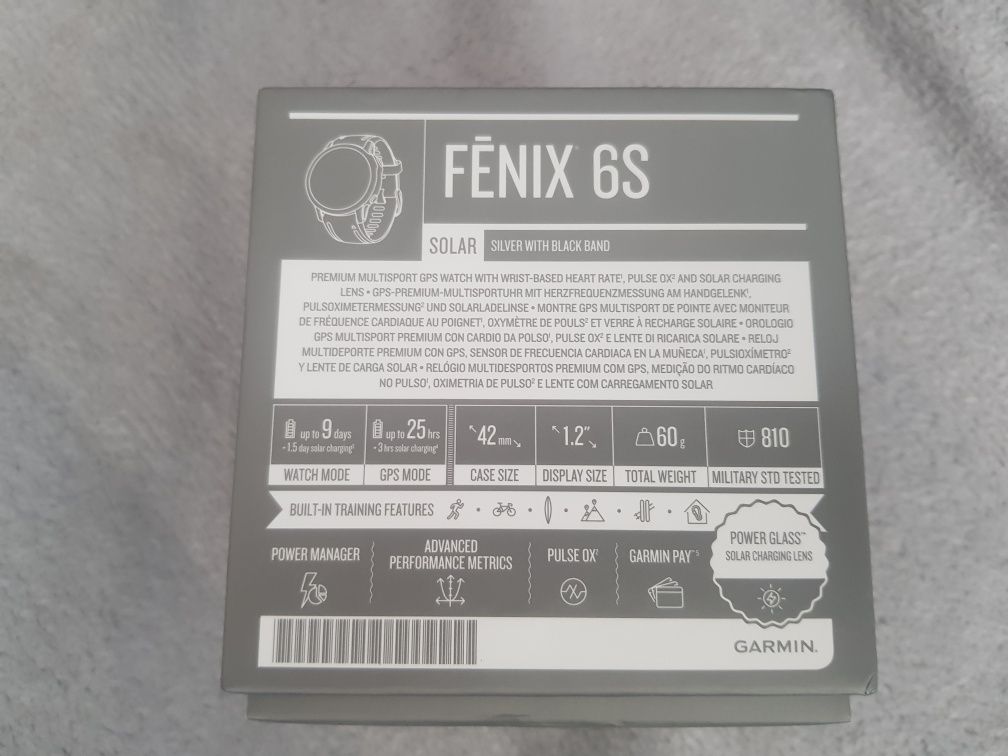 Garmin Fenix  6S solar Nowy .na prezent