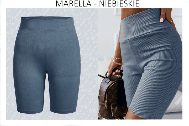 Krótkie Legginsy Kolarki Biker Shorts Prążek 3/4xl