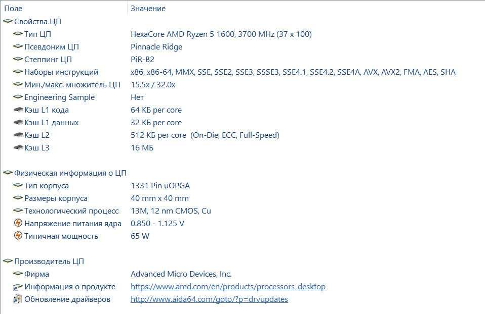 Процесор AMD Ryzen 5 1600 (3.2 GHz 16MB 65W AM4)