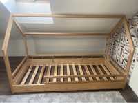 Drewniane łożko domek 180x90 DUŻE