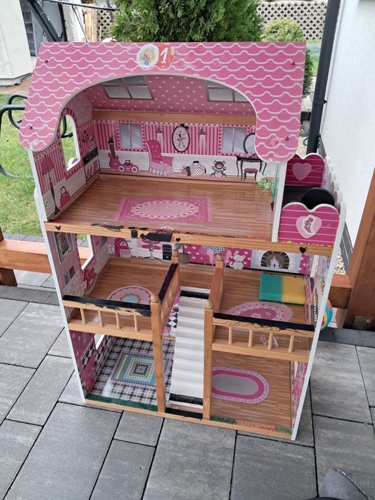 Drewniany domek dla lalek, duży