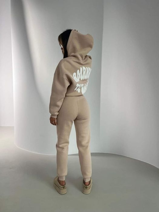 Komplet LaManuel Baddie XS S M L bezowy khaki czekolada