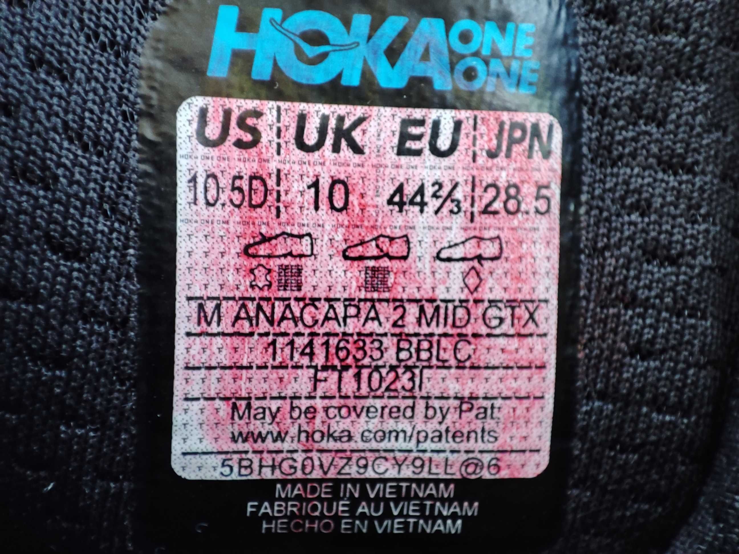 ОРИГІНАЛ100%!!Кросівки Hoka One Anacapa 2 Mid GORE-TEX 1141633 bblc