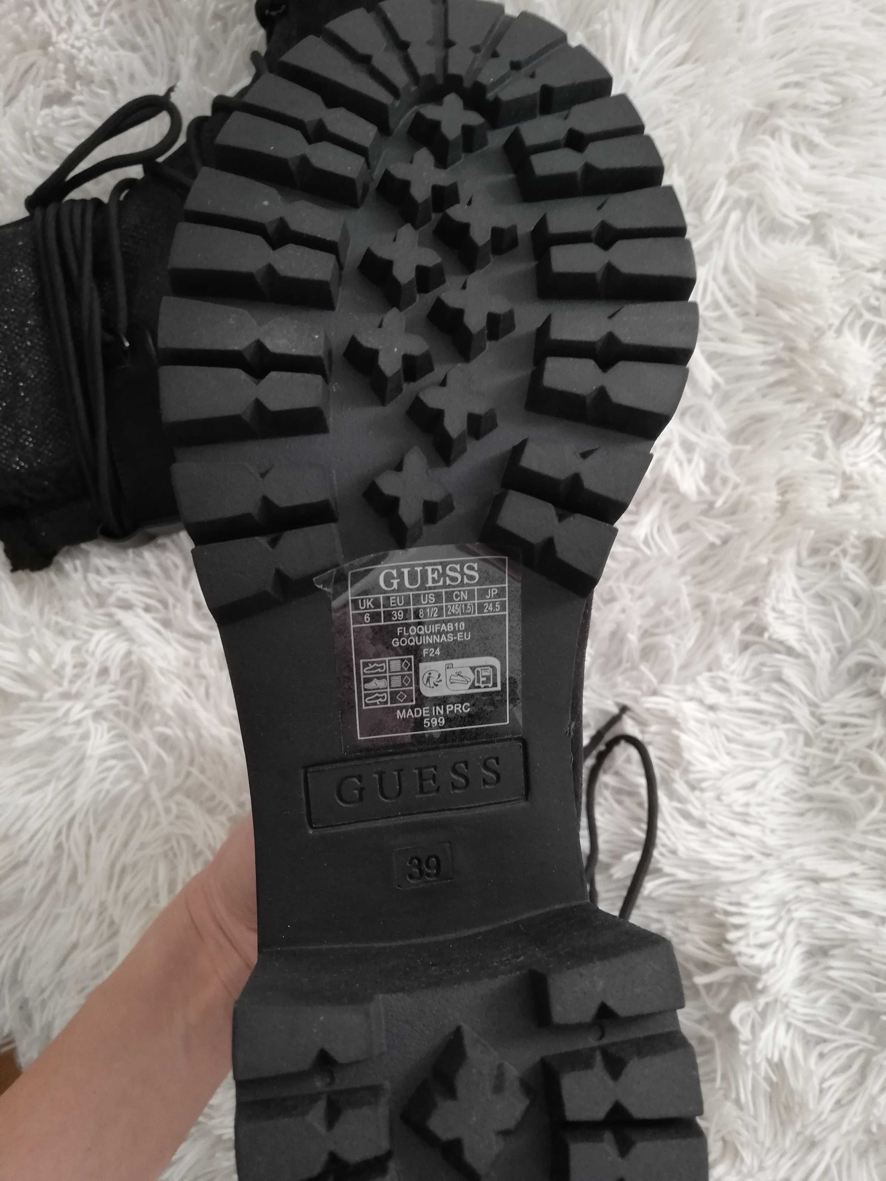 trepy Guess 39 na platformie nowe buty Guess 39 czarne nowe