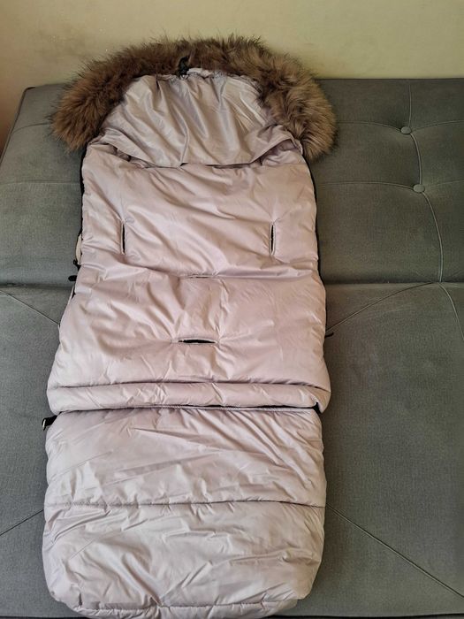 Śpiwór ocieplany z futerkiem do wózka