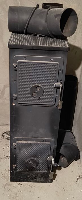 Kominek wolnostojący koza na drewno + rury do montażu