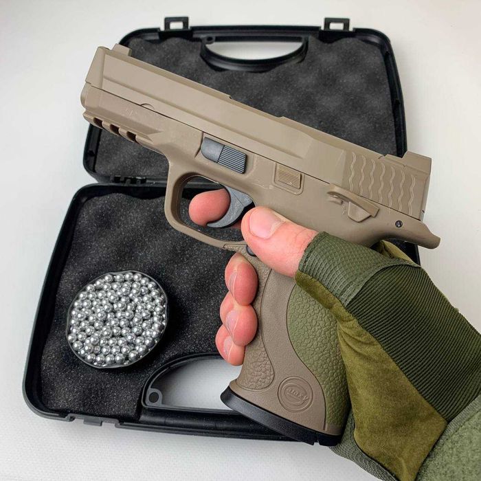 Дитячий іграшковий пістолет на кульках 6мм Smith Wesson металевий ABS