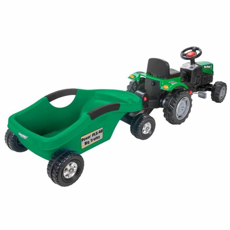Traktor na Pedały dla dzieci  od 3 lat  Big PowerTrac z Przyczepą