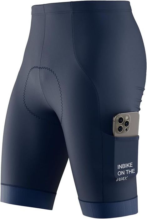 Spodenki rowerowe INBIKE męskie, letnie, z dużymi kieszeniami L